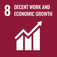 sustainable goals icon decent work and economic growth